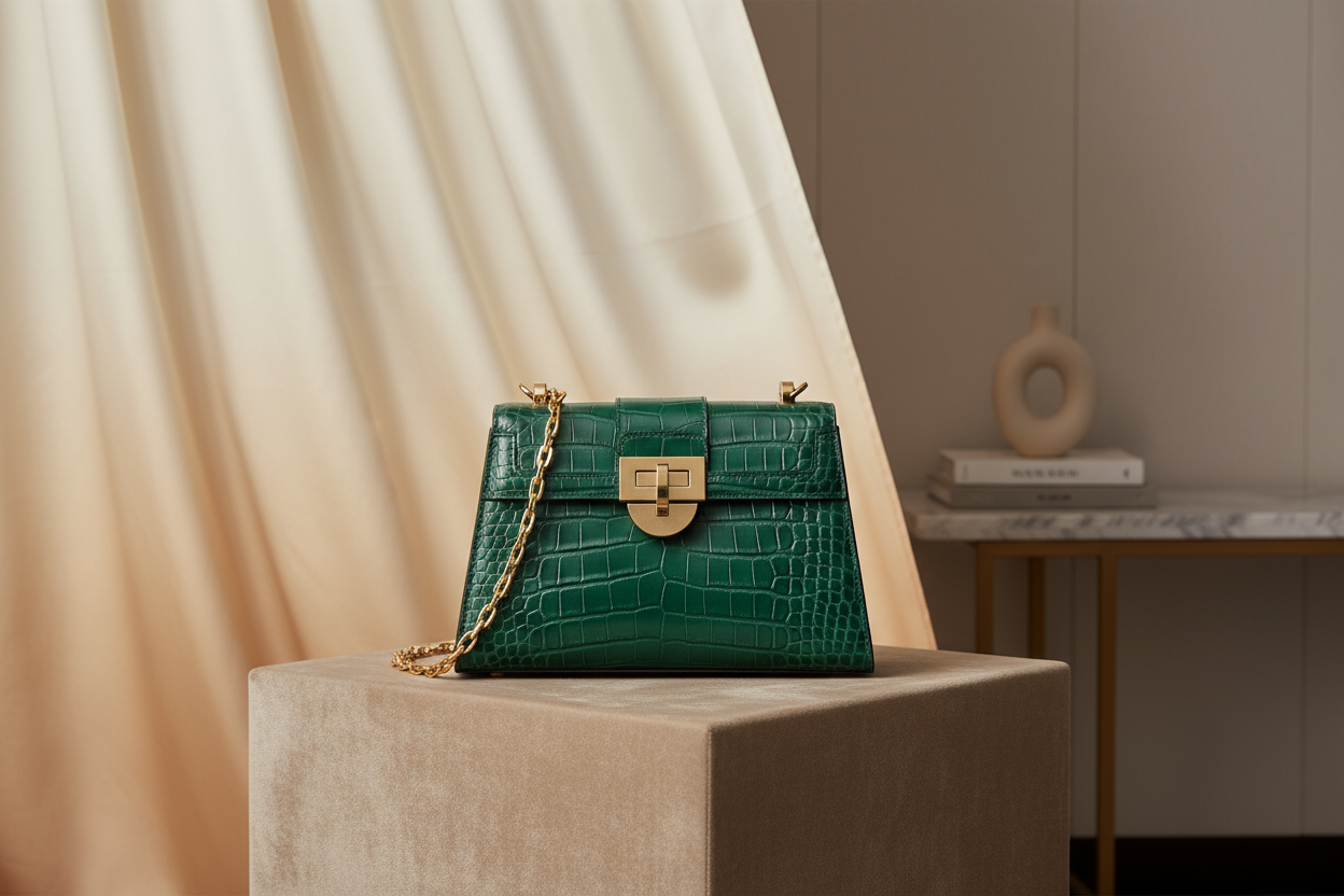 Damenhandtasche kombiniert mit Hintergrund