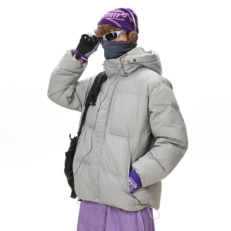 Dopamine Outdoor Three - proof Multi - pocket Hooded Couple Cotton Clothes Coat - L'atelier D'or