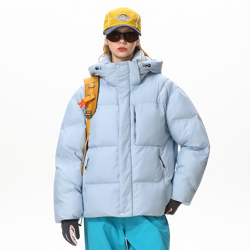 Dopamine Outdoor Three - proof Multi - pocket Hooded Couple Cotton Clothes Coat - L'atelier D'or