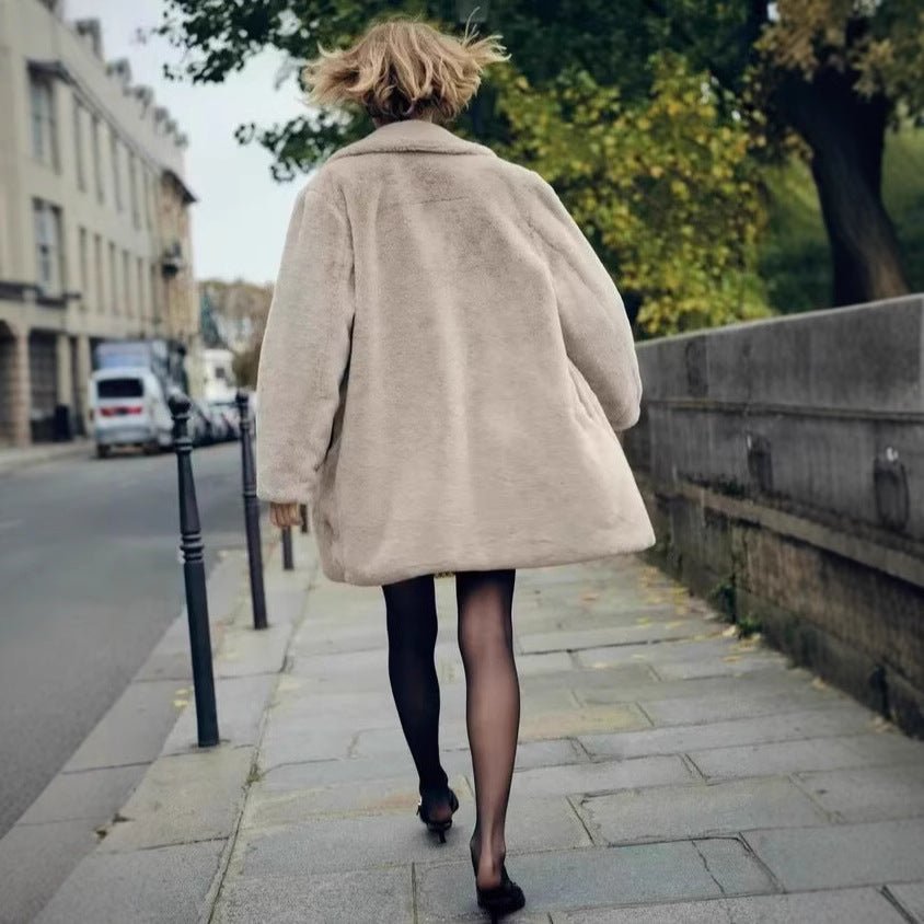 Women's Cross - border Street Fashion Effect Faux Fur Coat Jacket - L'atelier D'or