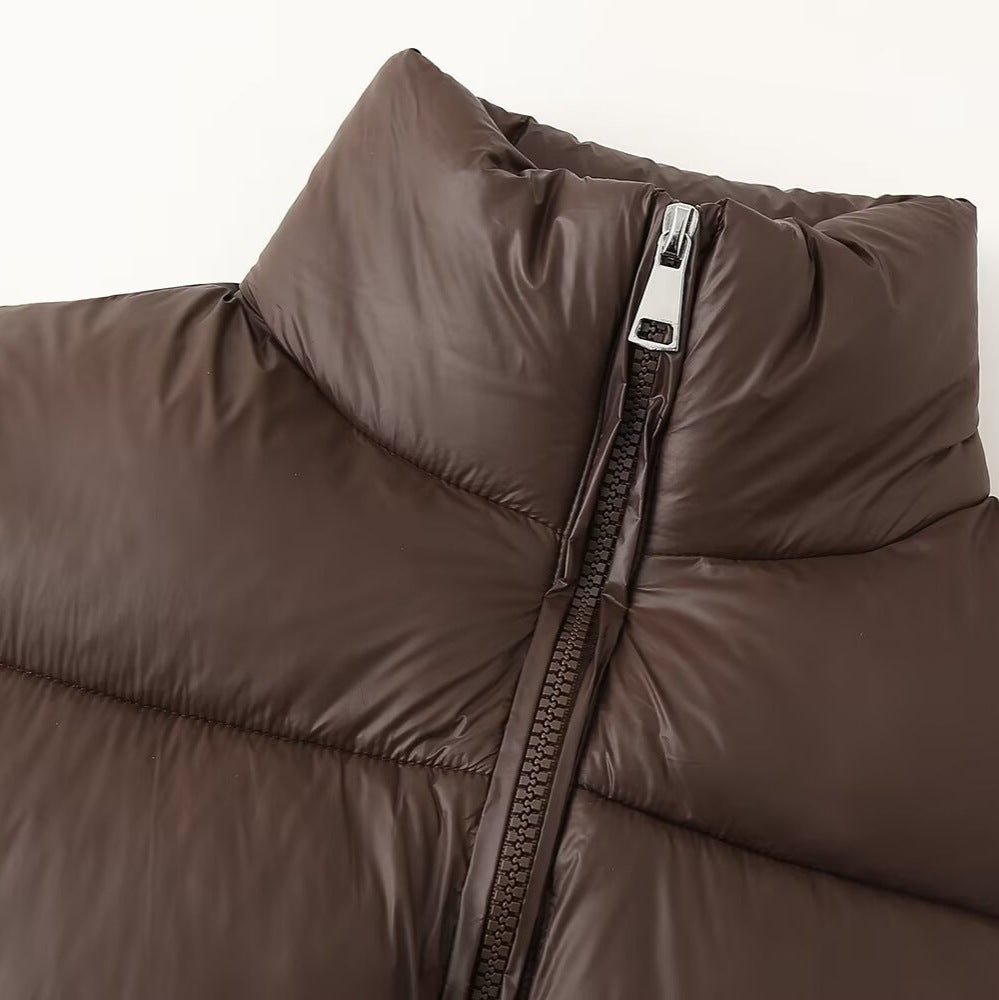 Women's Fashion Simple And Versatile Hoodless Stand Collar Cotton Coat - L'atelier D'or